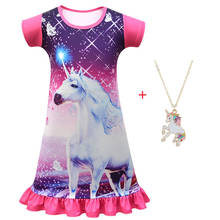 Baby Girl Dress Unicorn Kids Dresses For Girls 3 4 5 6 7 8 9 10 Years Children Casual Wear Little Girls Birthday Summer Clothes 2024 - buy cheap
