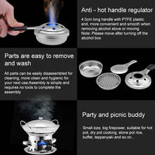 Portable Mini Alcoholic Cookware Burner Set Outdoor Camping Stainless Steel Alcohol Stove Fuel Furnace Spirit Burner With Handle 2024 - buy cheap