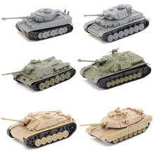 4D Tank Model Assemble WWII Tank Germay Tiger USA M1A2 Su-100 Ger-NO4 Tanks Military Buiding Kits 1:100 Plastic Blocks Model Toy 2024 - buy cheap