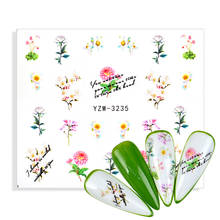 1 Sheet Butterfly Bird Floral Watermark Nail Sticker Flower Leaves Nail Art Decals Sliders Manicure Decorations Foils 2024 - купить недорого