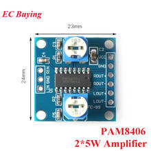 PAM8406 Digital Amplifier Board Module 2*5W With Volume Potentiometer 5V 2x5W Class D Power Amplifier Stereo M70 2024 - купить недорого