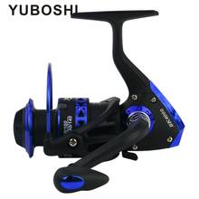 YUBOSHI-carrete de pesca giratorio, serie BK, negro y azul, copa de roscado metálico, agua dulce y agua salada 2024 - compra barato