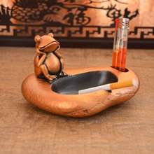 WHYOU 1piece Mascot Frog Ashtray For Car Luck Cigarettes Ash Tray Home Desk Art Craft Furnishing Decoration Gift 2024 - buy cheap