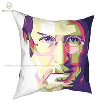 Steve Jobs-funda de almohada de poliéster con cremallera para el coche, funda de almohada de colores para el verano 2024 - compra barato