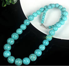 LL <<necklace #1636 6-14mm Bead natural Heal Lucky Stone Beach Hippie tower collar 18" 2024 - compra barato
