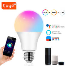 Dimmable Smart Bulb home Lighting lamp E27 Magic RGB+CW+WW LED Color Light Bulb Dimmable SmartLife APP Alexa Google Assistant 2024 - buy cheap