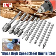 10Pcs 3mm High Speed Steel Burr Bit Set Head Carbide Burrs For Rotary Drill 2024 - buy cheap