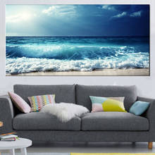 Pósteres de paisaje marino escandinavo modernos de gran tamaño, impresiones en lienzo, arte de pared, decoración para sala de estar, sofá, pintura en lienzo, imágenes artísticas 2024 - compra barato