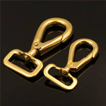 2pcs Brass Snap Hook Square Swivel Eye Bag Clasps Buckle for Leather Craft Bag Strap Belt Webbing Dog Rope Leash Clips 2024 - buy cheap