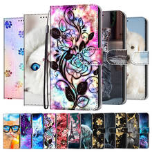 For Samsung Galaxy A10 A10s A20 A30 A20e A20s Flip Case Wallet Card Slot Cover Cartoon Painted Fundas Phone Cases 2024 - buy cheap