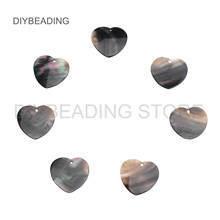 4-100 Pcs Natural Black Lip Shell Heart Shape Pendant Beads for Fashion Earrings Necklace Jewelry Making (23mm One Hole) 2024 - buy cheap