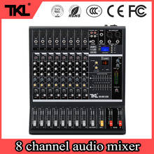 TKL 8 каналов профессиональный звуковой микшер USB SS800 с bluetooth mp3 микшерный пульт сценический dj миксер 2024 - купить недорого