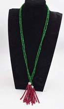 Cuentas de jade rojo verde y Rosa redondas, collar de 4x2mm, venta al por mayor, 32 pulgadas, descuento de regalo 2024 - compra barato