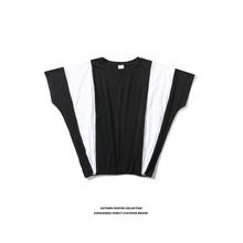 DADAKOREA/Летняя модная разноцветная Повседневная Свободная рубашка с круглым вырезом и принтом «летучая мышь», Мужская футболка с короткими рукавами 2024 - купить недорого