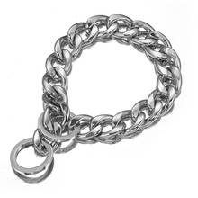 13/15MM Heavy Duty Choke Cuban Chain Silver Color Dog Collar With Safety Lock Strong Stainless Steel Training Collar All Dog 2024 - buy cheap