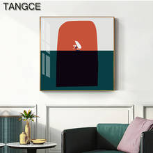 Pintura de tela cores vivas nórdicas, decoração moderna para casa, quadros de parede de desenho animado para sala de estar, crianças, adoráveis, posteres e impressões 2024 - compre barato