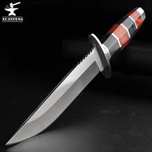 XUANFENG-cuchillo fijo para exteriores, cuchillo recto de supervivencia para acampar, caza, alta dureza, corto 2024 - compra barato