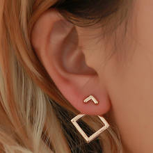 1Pair Cute Triangle Dangle Earrings Square Stud Earrings For Women Small Geometric Statement Earrings Fashion Jewelry Gifts 2024 - buy cheap