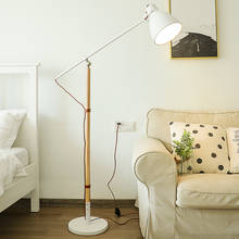 Nordic Iron Wood Floor Lamps for Living Room Modern Led Floor Light Vertical Standing Lights Bedroom Office Stand Light Fixtures 2024 - buy cheap