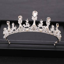 Trendy Wedding Hair Accessories Silver Color Crystal Pearl Headband Crown Bridal Headdress Princess Crown Bridal Wedding Crown 2024 - buy cheap