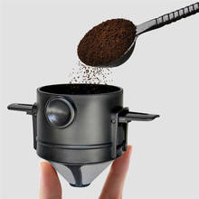 Filtro de café portátil 304 aço inoxidável gotejamento café chá titular funil cestas reutilizáveis chá infuser e suporte café dripper 2024 - compre barato