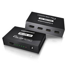 Hannord HDMI-совместимый сплиттер 4K Full HD 1080P видео HD ТВ переключатель адаптер 1 в 4 выхода переключатель для HD TV DVD PS3 Xbox TV Box 2024 - купить недорого