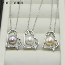ZHBORUINI-collar de perlas naturales de agua dulce, collar de perlas de amor, joyería de perlas, joyería de plata de ley 925 2024 - compra barato