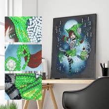 5D DIY Special Shaped Diamond Painting Girl in the Rain Cross Stitch Kits Living Room Decoration Fastness Oxidation Resistance 2024 - buy cheap