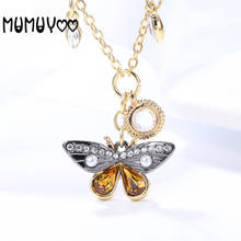 Fashion jewelry high quality swa, glamour and elegant gold color butterfly fashion exquisite crystal women pendant necklace 2024 - buy cheap