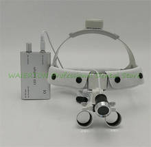 Binocular quirúrgico de 3,5x420mm, lupa de cuero con diadema y faro LED, color blanco 2024 - compra barato