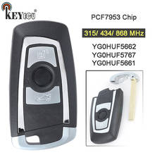 KEYECU-mando a distancia de 3 botones para coche, dispositivo con Chip CAS4 +/EM sin llave, para BMW 1 2 3 4 5 6 7 Serie X3 M2, PCF7953/PCF7945, 315/434/868MHz 2024 - compra barato