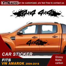 Car Decals  For VW Amarok 2010 2011 2012 2013 2014 2015 2016 2017 2018 2019 2Pcs Side Door Graphic Vinyl Racing Car Stickers 2024 - buy cheap