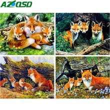 AZQSD Diamond Painting Animal Diamond Mosaic Full Layout Fox Rhinestones Pictures Home Decoration Diamond Embroidery Full Drill 2024 - buy cheap