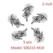 5 Pcs/Lot 2 Inch M10 Screw With Brake Caster White Pp Steering Wheel Rack Pulley Pet Cage 2024 - buy cheap