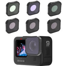 Для экшн-Камеры Gopro Hero 9 черные линзы в золотистой оправе набор фильтров UV/CPL/ND4/8/16/32/64 экшн Камера аксессуары для спортивной экшн-камеры Go Pro Hero9 Цвет фильтр из алюминия 2024 - купить недорого