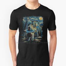 Van Goghstbusters T Shirt 100% Pure Cotton Egon Spengler Nerd Geek Venkman Stay Puft Stay Puft Marshmallow Man Starry Night Van 2024 - buy cheap