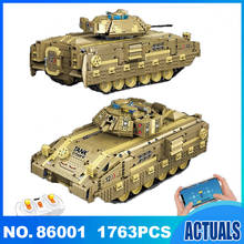 1763pcs RC Control Uav Road Battle Tank Vehicle Building Blcoks Compatible SWAT WW2 War Military Weapons Bricks Kids Boys Toys 2024 - buy cheap