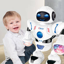 Robô de dança cantor elétrico com luz de led piscante, brinquedo interativo para crianças, presente novo 2024 - compre barato