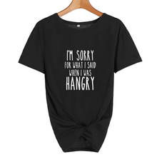 Извините за то, что я сказал, когда я был Вегетарианская футболка Hangry, Женская забавная Футболка Harajuku, Tumblr, хипстерская женская одежда 2024 - купить недорого
