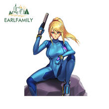 Earlfamily-adesivo para carro samus, 13cm x 9.8cm, à prova d'água, decalque, oclusão, arranhões, anime, decoração à prova de arranhões 2024 - compre barato