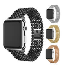 High Quality Stainless Steel Strap For Apple Watch Band 42mm 44mm iwatch band 38mm/40mm Style Metal Bracelet iwatch 3 2 1 4 5 2024 - купить недорого
