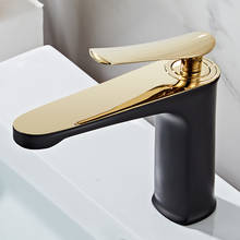 Basin Tap Signle lever Bathroom Basin Sink Faucet Solid Brass Hot & Cold Mixer sink tap Black gold 2024 - buy cheap