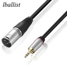 Lballist-Conector estéreo macho a XLR macho, Cable blindado para micrófono, 3,5 m, 3m, 5m, 10m, 1,8mm 2024 - compra barato