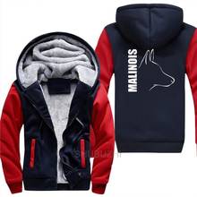 Men Hoodies Sweateshirts Silly Dog Belgian Malinois Winter Warm Thick Plus Velvet Hoodies Jackets Parkas Casual Hoody euro size 2024 - buy cheap