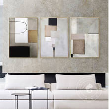 Póster abstracto de pared para sala de estar, dormitorio y pasillo, mezcla de colores cálidos, arte en lienzo, decoración del hogar, pintura en lienzo HD 2024 - compra barato