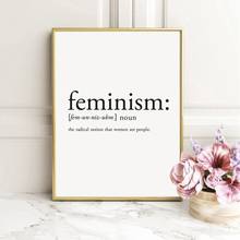 Póster feminista con impresión de definición para mujer, regalos de marcha para mujer, pintura en lienzo de arte de pared de diccionario minimalista, decoración de habitación de mujer 2024 - compra barato