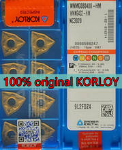 WNMG080404 WNMG080408  NC3020 NC3030 NC3120 100% original KORLOY carbide insert Processing: steel 2024 - buy cheap