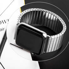 Solo loop pulseira para apple watch, 44mm 40mm 42mm 38mm, pulseira elástica de aço inoxidável para iwatch band series 5 4 3 6 se 2024 - compre barato