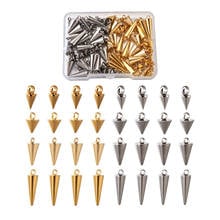 80Pcs 304 Stainless Steel Spike/Cone Necklace Earrings Pendants Charms for Unisex DIY Fashion Rock Punk Jewelry Making Findings 2024 - buy cheap