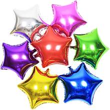 Balão inflável de alumínio de hélio para festa, balão de estrela, coração, para casamento, decoração de aniversário, 10 pçs, 5, 10, 18 polegadas 2024 - compre barato